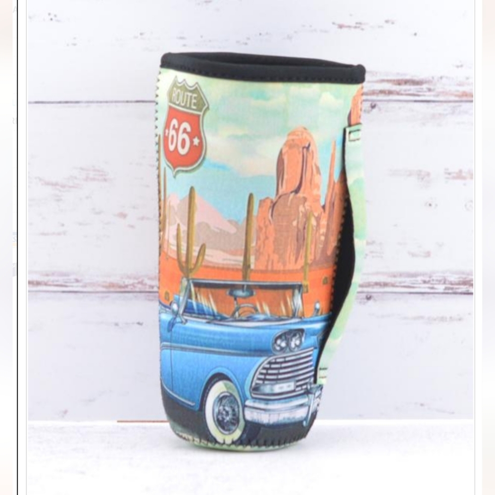Tipi Western Tumbler Sleeve - Route 66 (Makes a great gift)